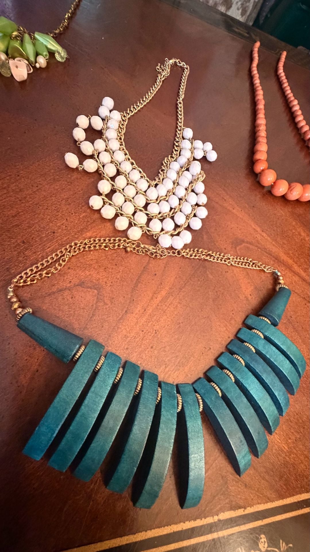 Assorted Vintage Statement Necklaces Lot of 6 3