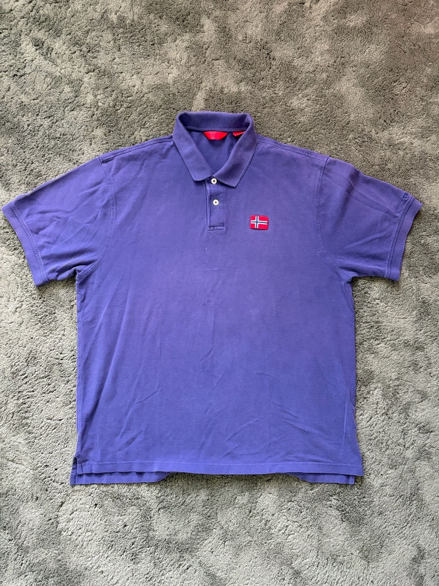 IZOD Norway Flag Polo Shirt Purple 2
