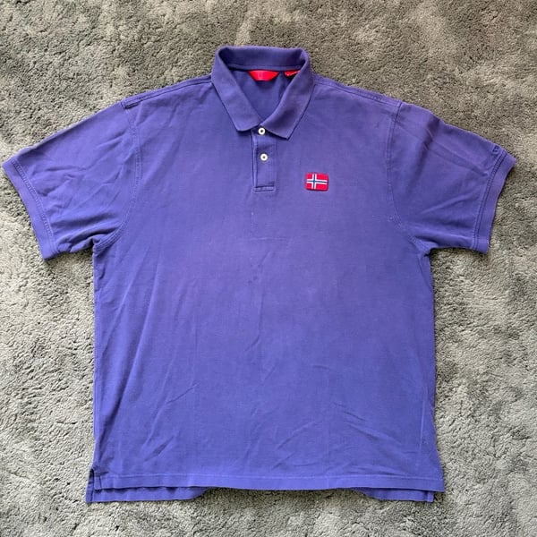 IZOD Norway Flag Polo Shirt Purple