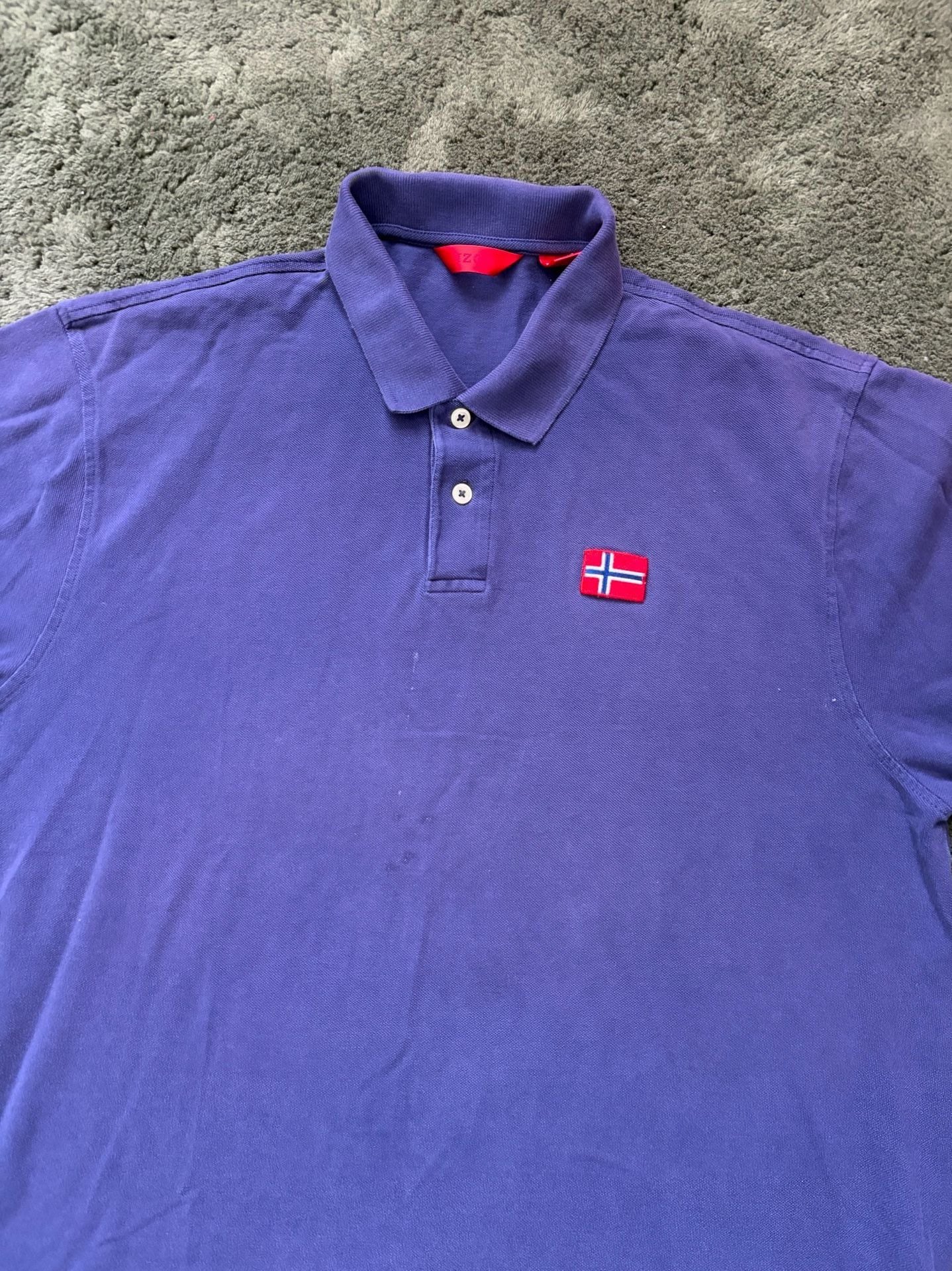 IZOD Norway Flag Polo Shirt Purple 3