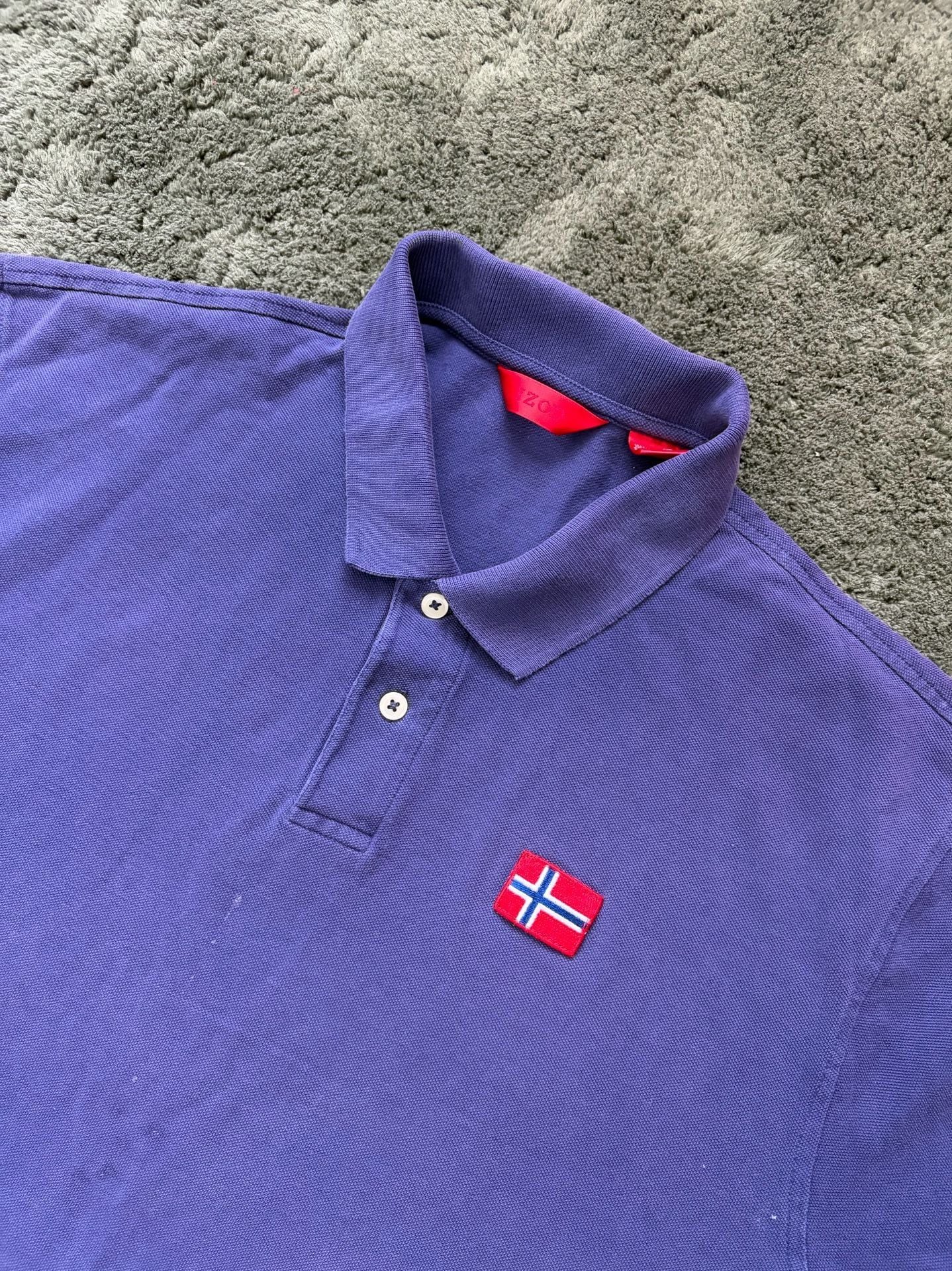 IZOD Norway Flag Polo Shirt Purple 4