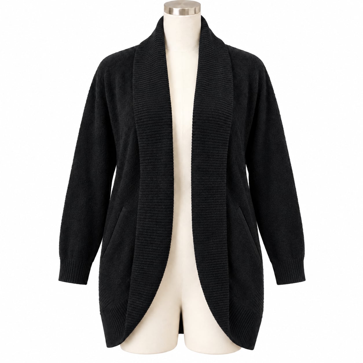 Max & Mia Women's Open Front Long Sleeve Combed Cotton Cardigan Sweater Xl 2