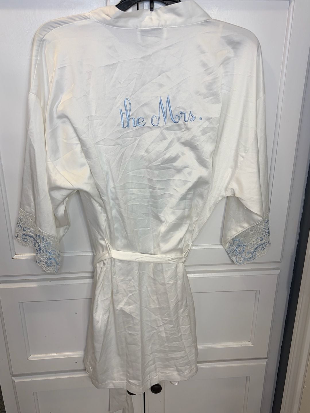 In Bloom by Jonquil The Mrs Bridal Chemise XL Robe M Satin Lace Lingerie Set 8