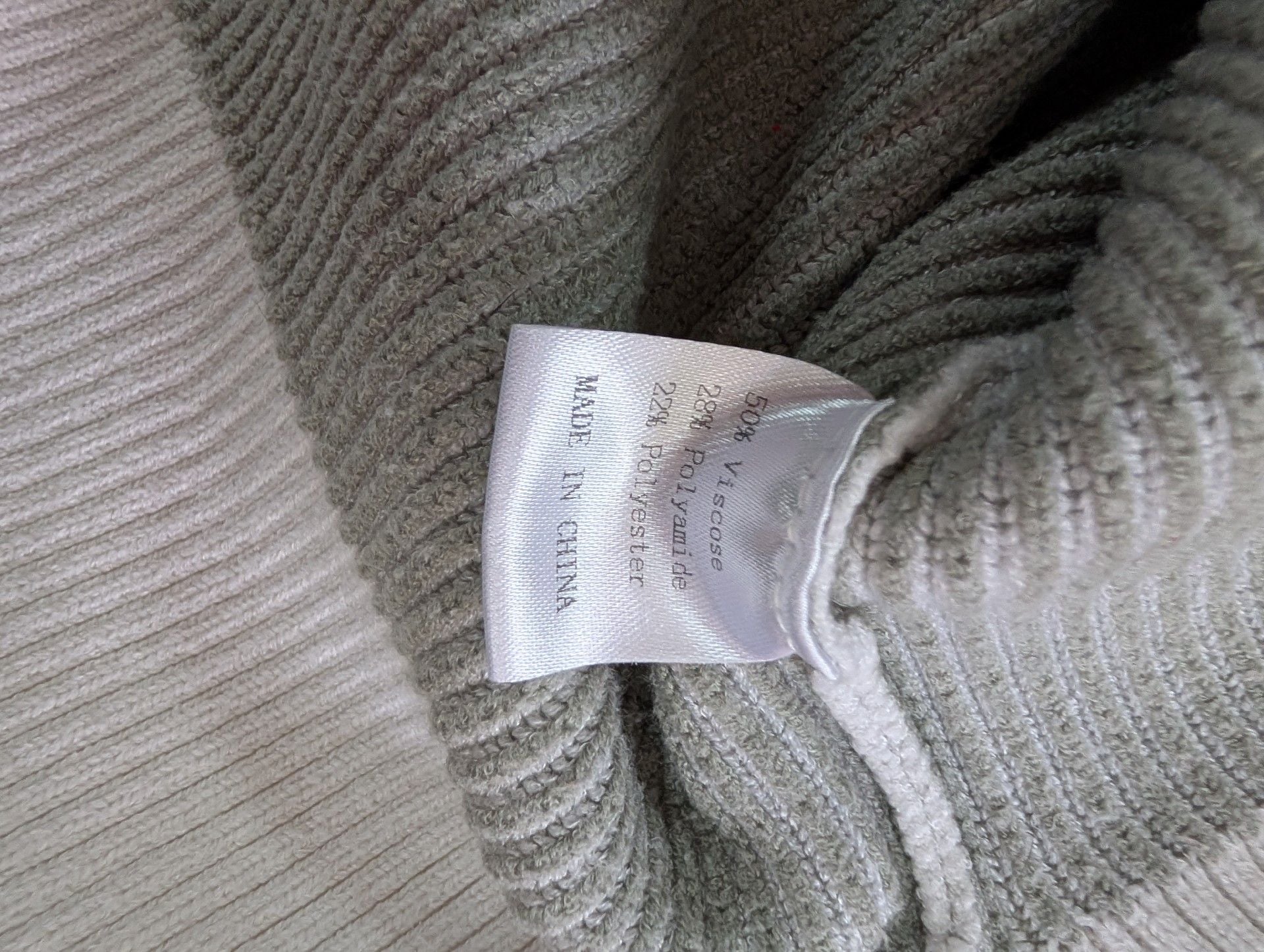 Merokeety Ribbed Knit Sweater Size XL Green Cream Striped Long Sleeve 4