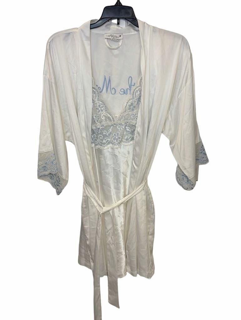 In Bloom by Jonquil The Mrs Bridal Chemise XL Robe M Satin Lace Lingerie Set 1