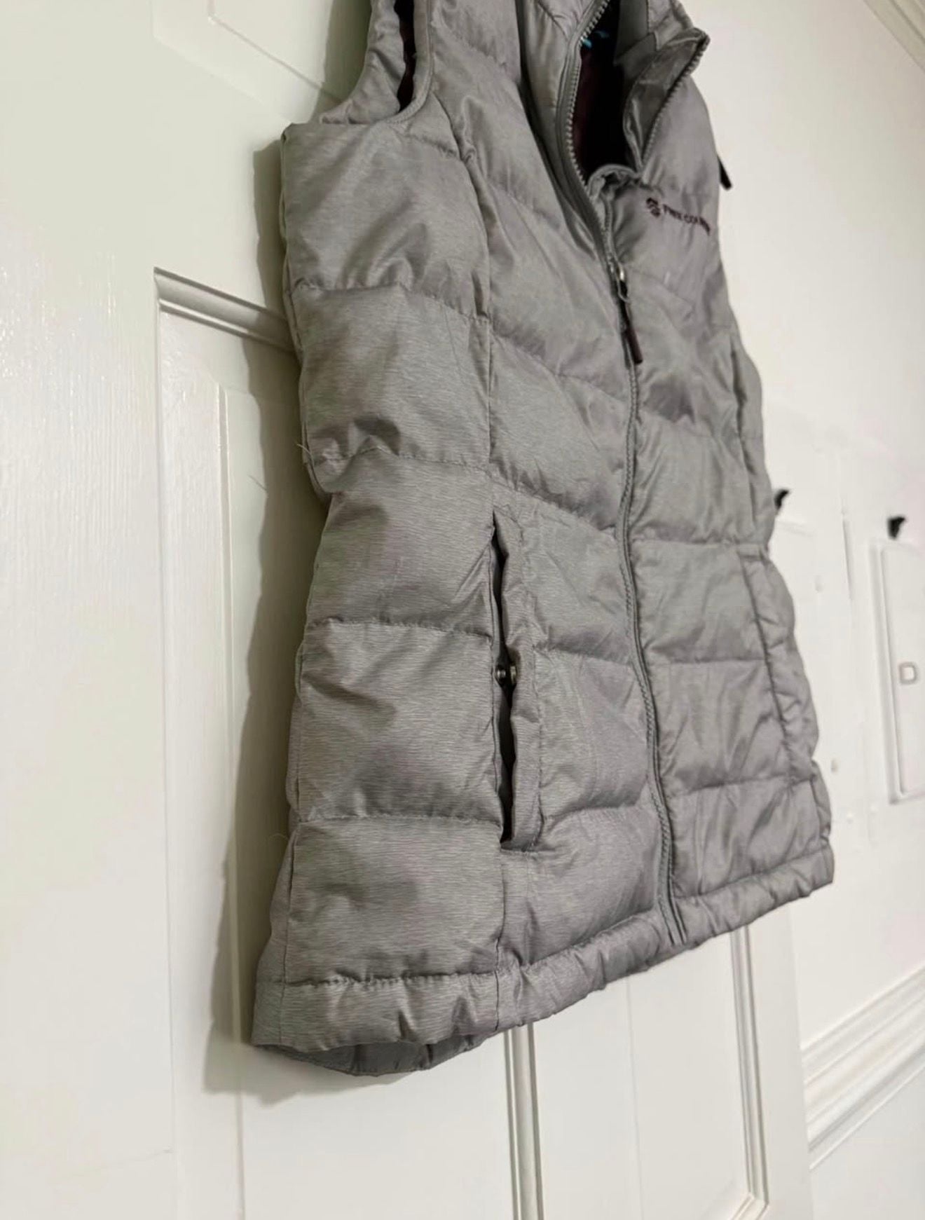 Free Country Puffer Vest Gray Full Zip Winter 4