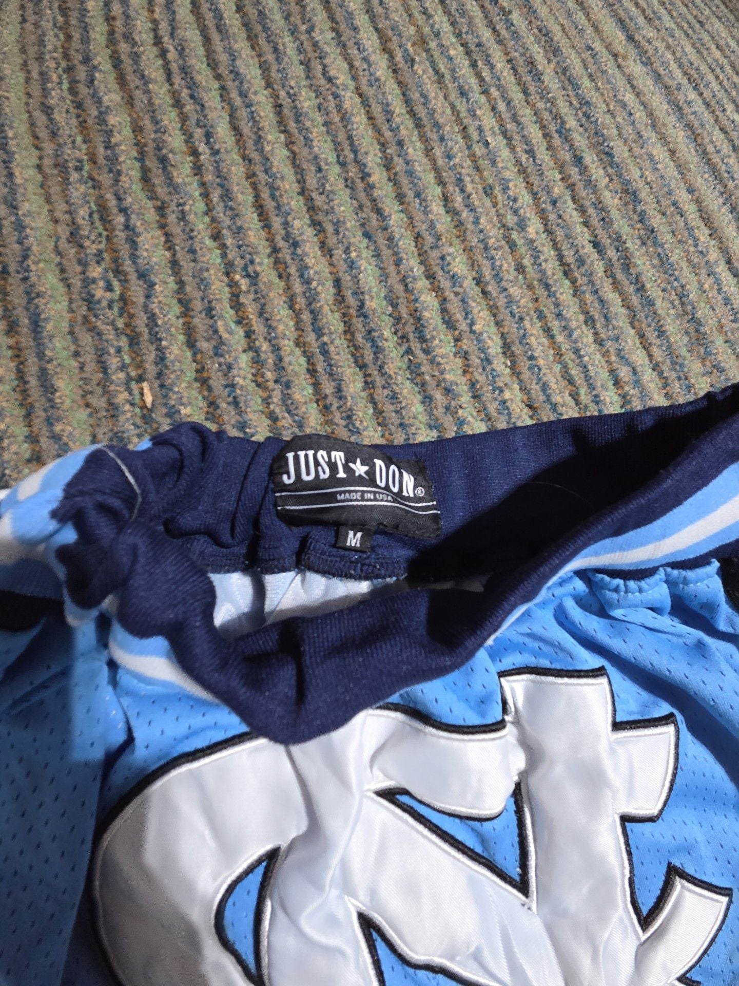 Just Don x Jordan UNC Tar Heels Basketball Shorts Blue 5