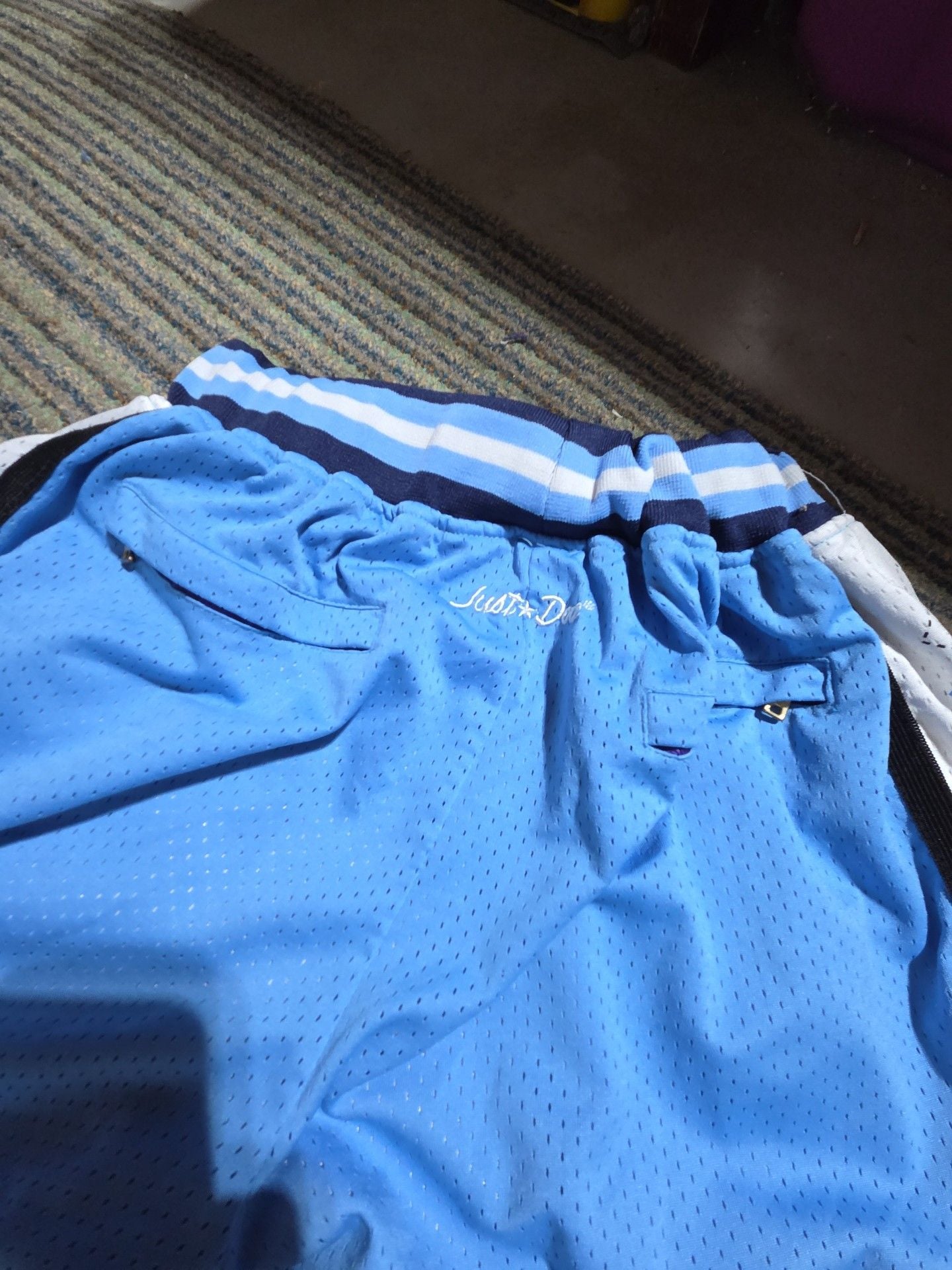 Just Don x Jordan UNC Tar Heels Basketball Shorts Blue 6