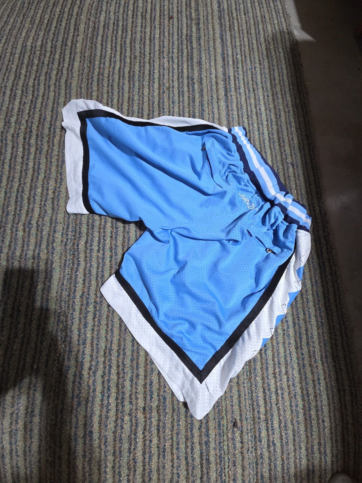 Just Don x Jordan UNC Tar Heels Basketball Shorts Blue 7