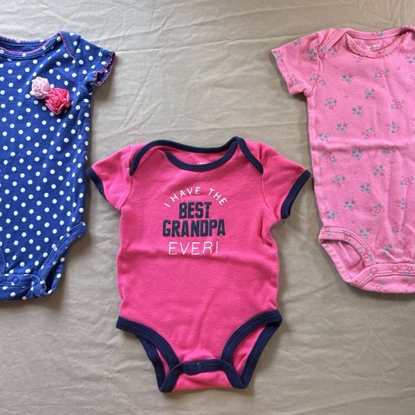 Carter's Baby Bodysuits Size 3M Lot of 3