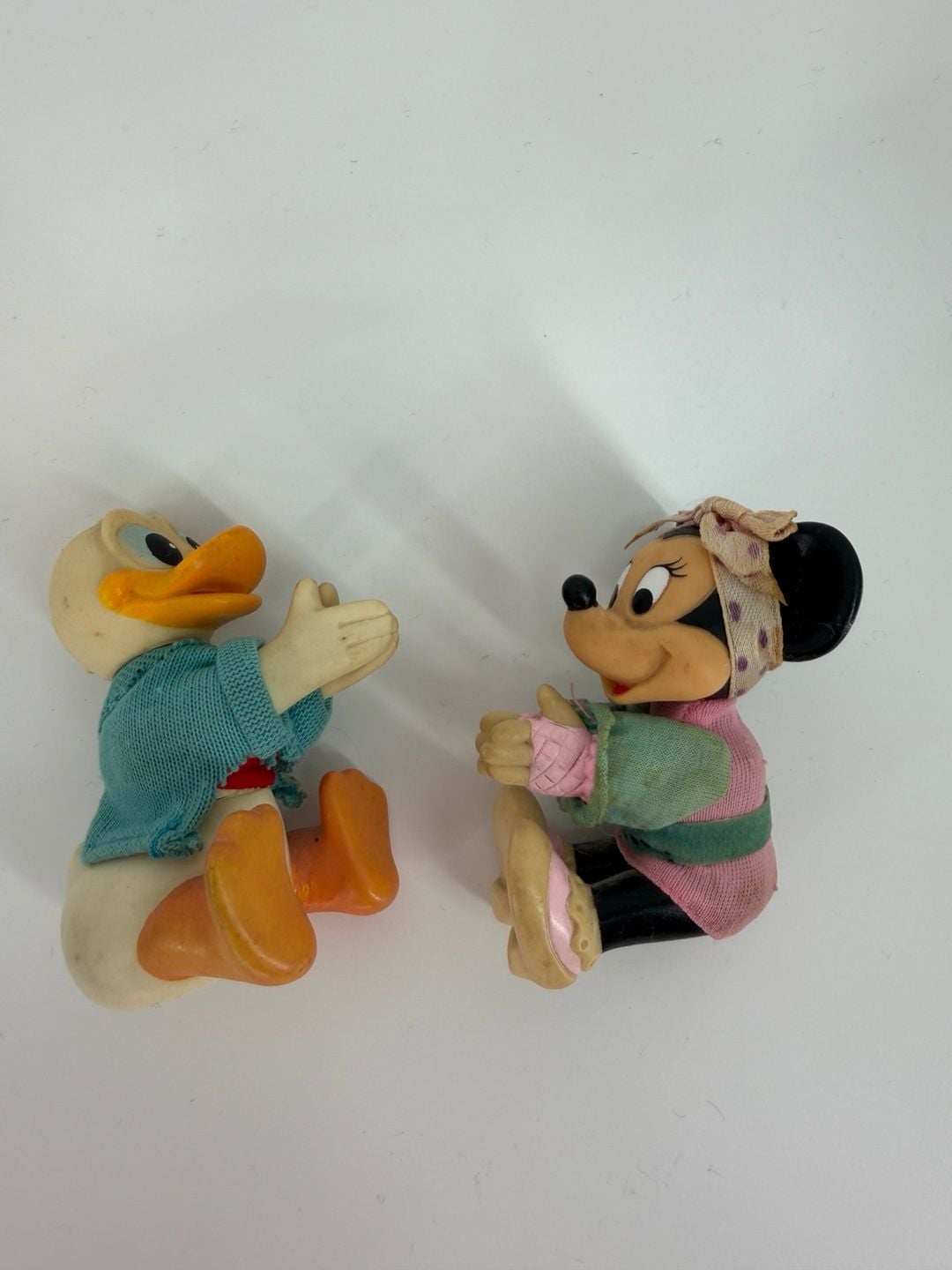 Vintage Disney Donald Duck & Minnie Mouse Rubber Vinyl Dolls 3
