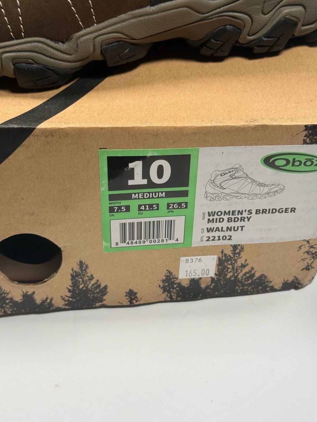 Oboz Women's Bridger Mid B-Dry Size 10 Walnut Hiking Boots 3