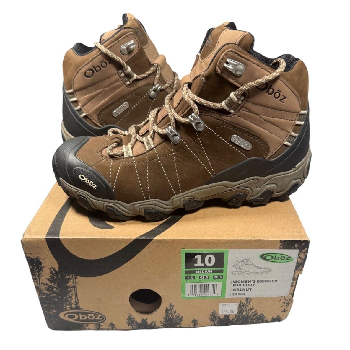 Oboz Women's Bridger Mid B-Dry Size 10 Walnut Hiking Boots 2