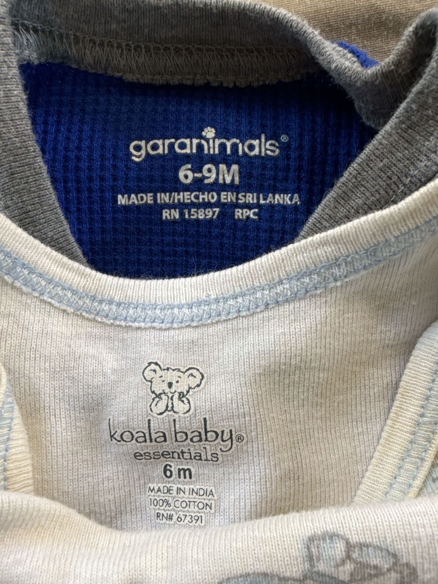 Garanimals & Koala Baby Bodysuits Size 6M 2-Piece Set 3