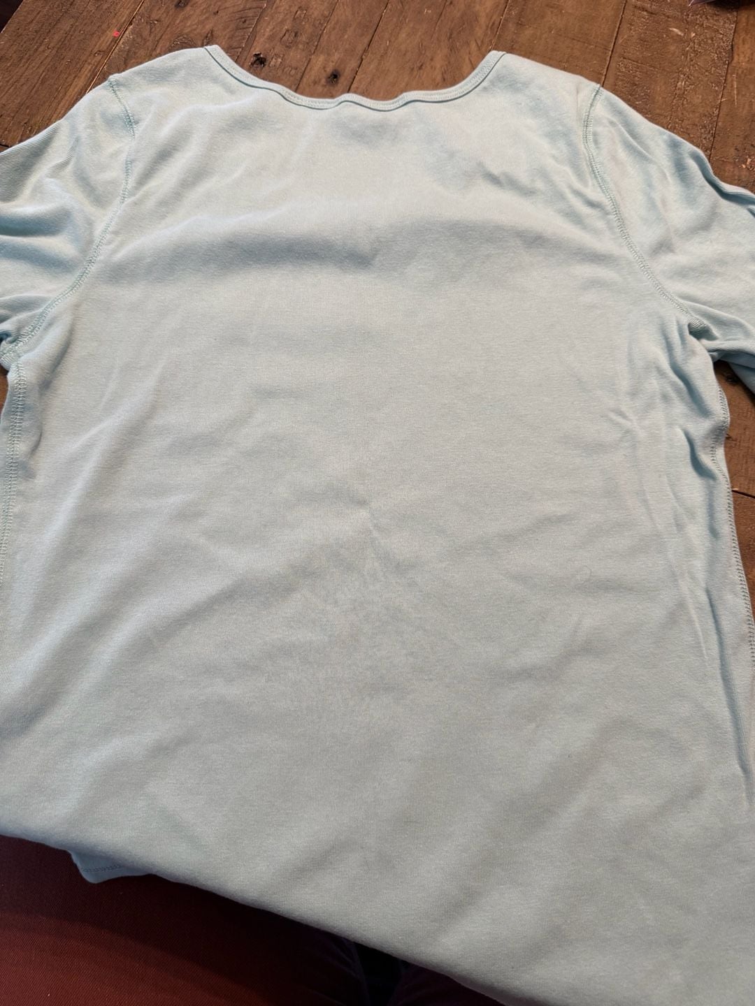 Tommy Bahama V-Neck T-Shirt Size L (12/14) Light Blue Pima Cotton 4