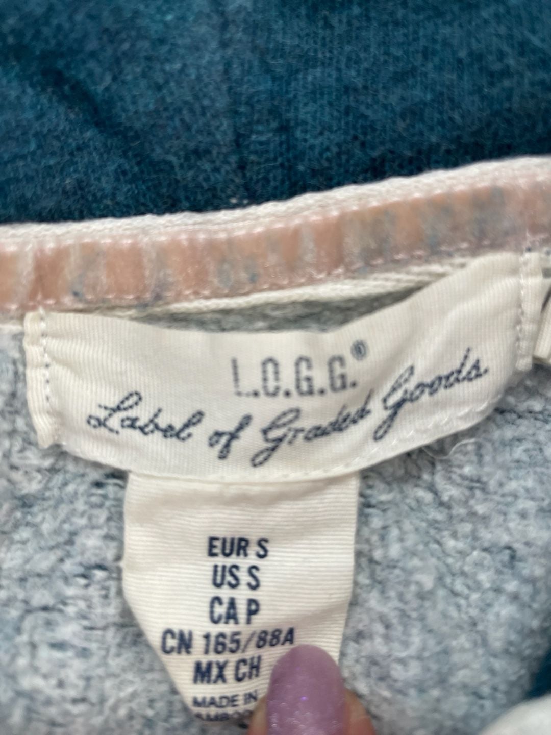 Label of Graded Goods Blue Cove Hamilton Sailing Academy Hoodie Size S Blue 5