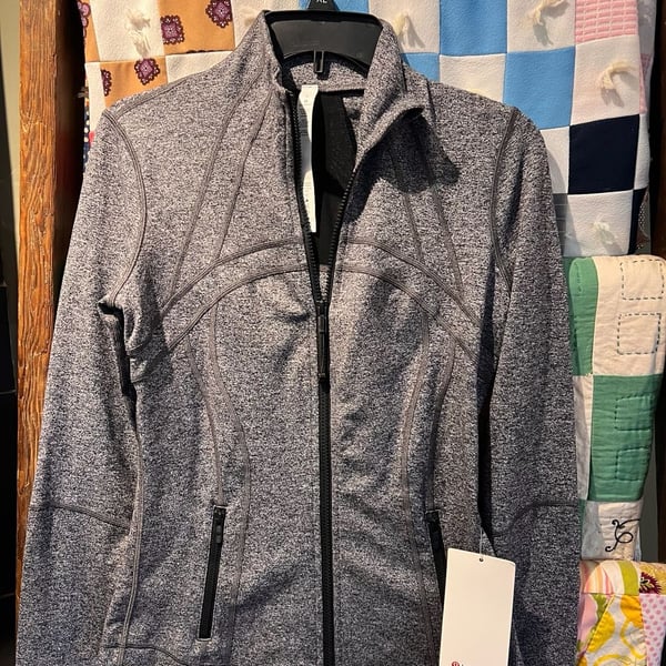 NEW Women Lululemon Define Jacket Mesh Vent Luon Heathered Black Size 6