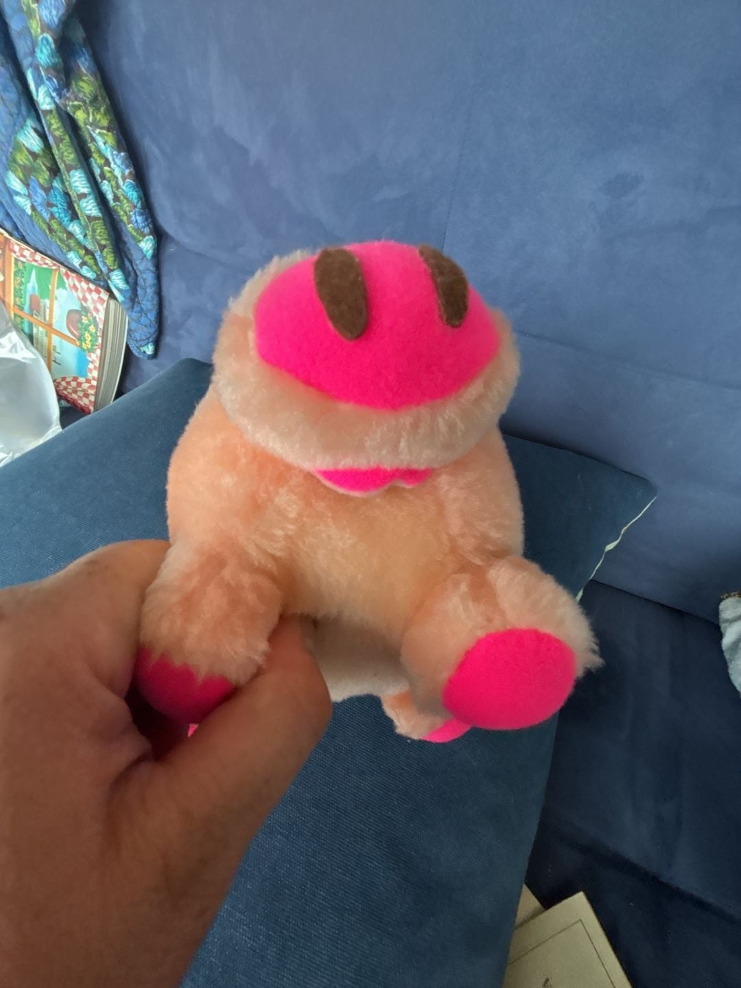Cloud 9 Orange Pink Pig Plush Stuffed Animal Toy Vintage 3