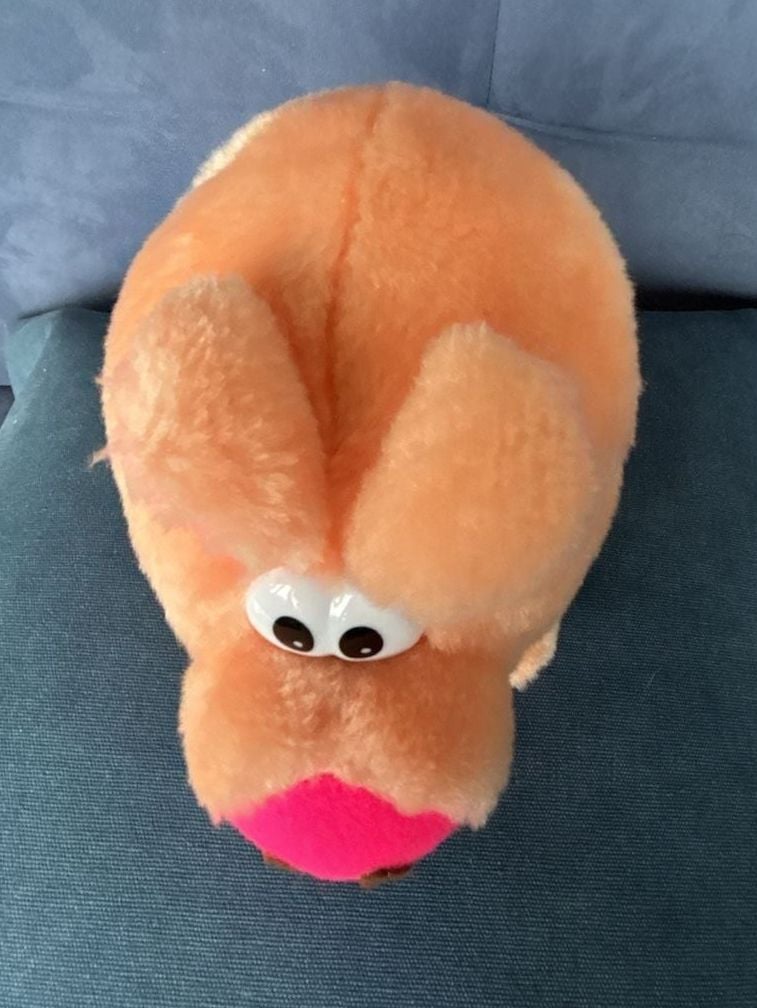 Cloud 9 Orange Pink Pig Plush Stuffed Animal Toy Vintage 2