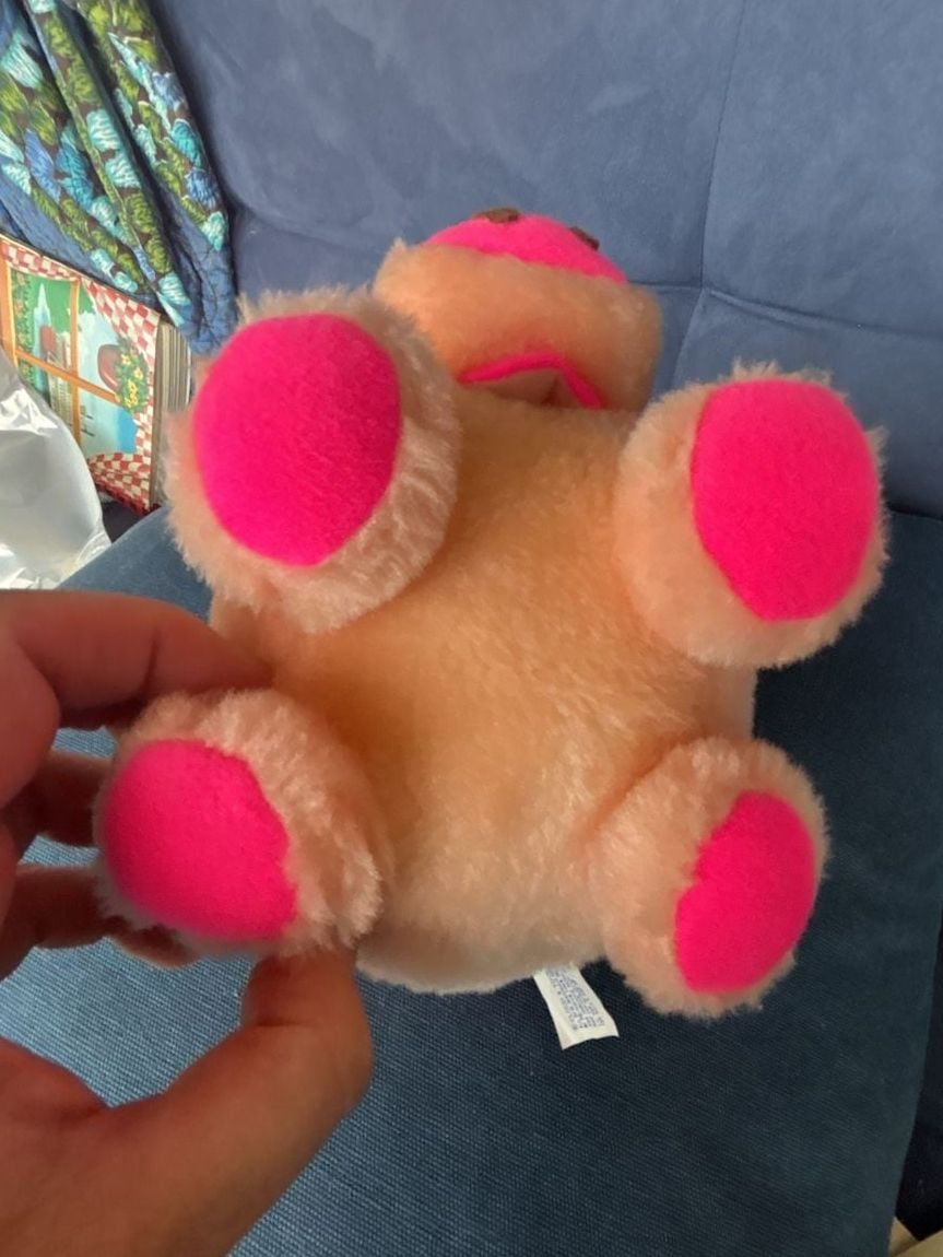 Cloud 9 Orange Pink Pig Plush Stuffed Animal Toy Vintage 4