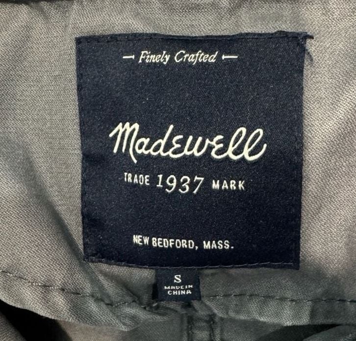 Madewell Utility Field Jacket Women S Gray Cotton Military Cargo Zip 4