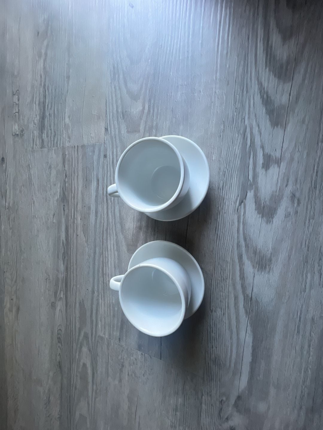 Williams-Sonoma Open Kitchen White Espresso Cup and Saucer Set of 2 1