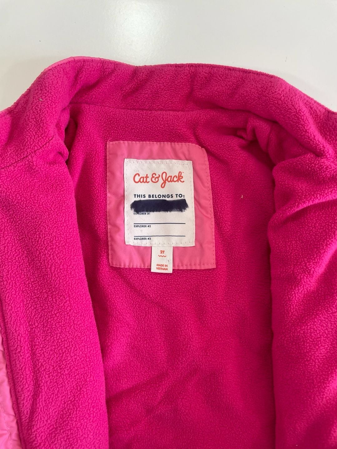 Cat & Jack Toddler Girls' Pink winter fall puffer Snowplay Jacket 2T 4