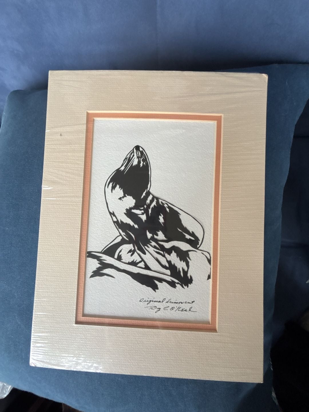 Tony O'Neal Original Scissor Cut Sea Lion Art Print 1