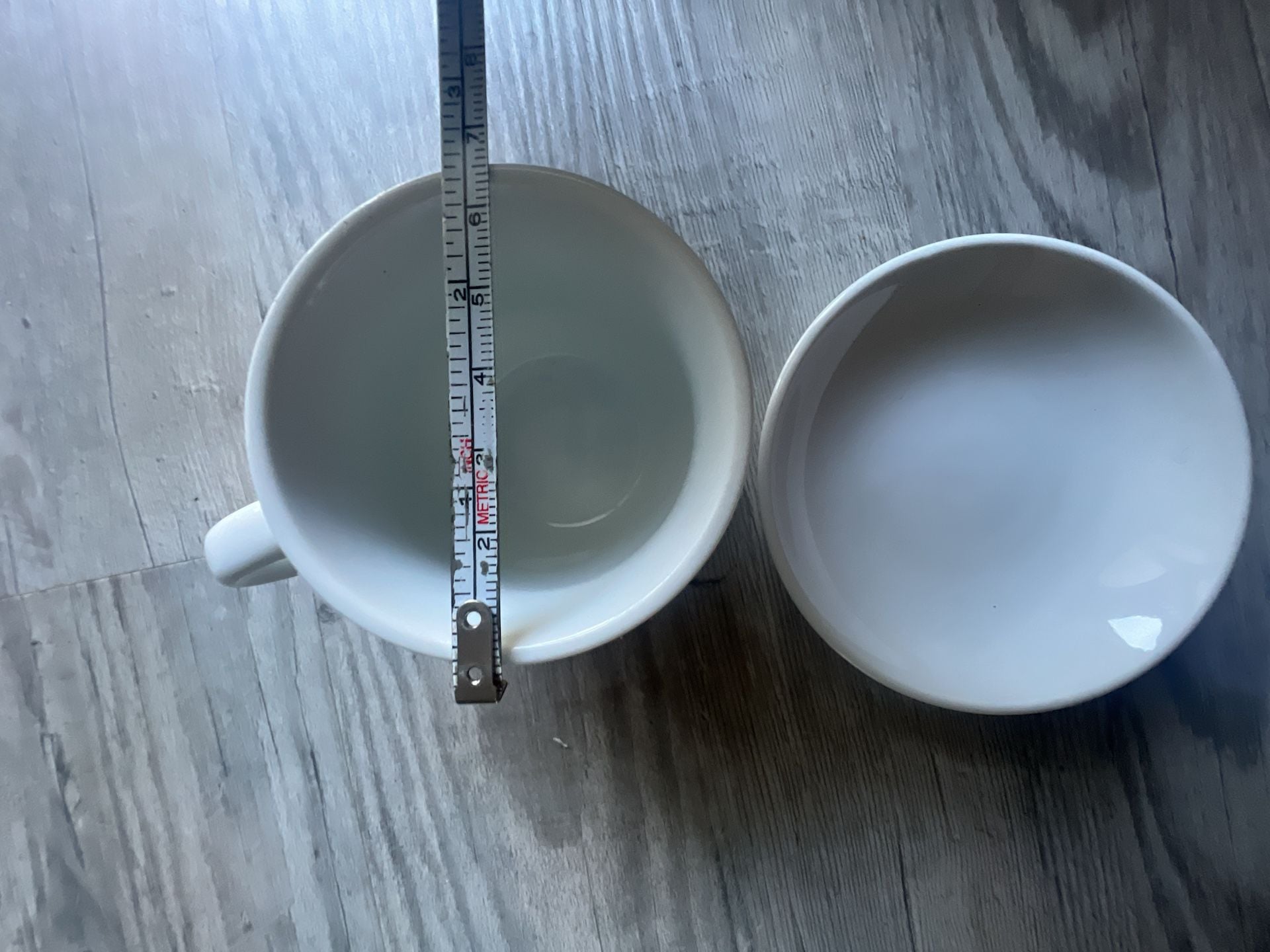 Williams-Sonoma Open Kitchen White Espresso Cup and Saucer Set of 2 6