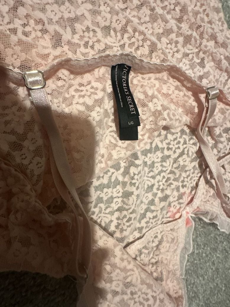 Victoria's Secret Pink Lace Slip Dress Size L Pink Lace Mini Dress 4