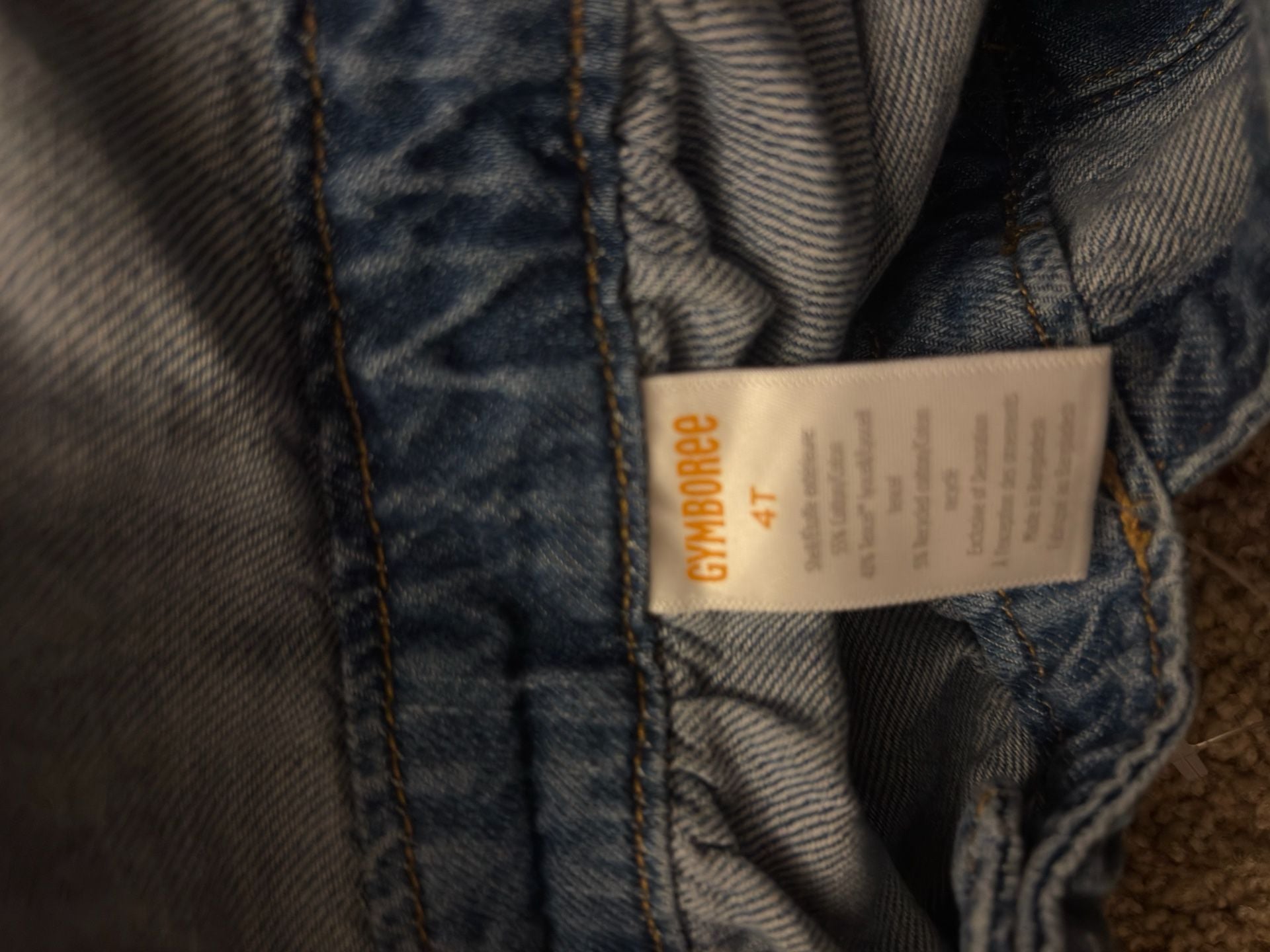 Gymboree Denim Skirt Overalls Size 4T Butterfly Embroidery 4