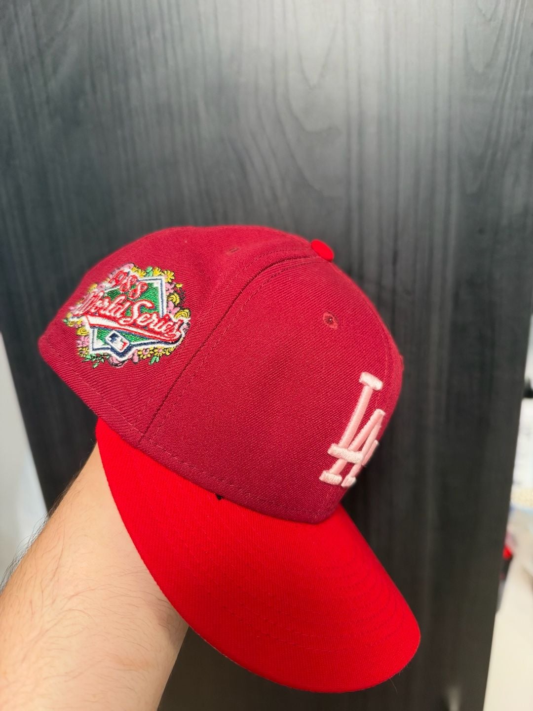 Jae tips New Era Los Angeles Dodgers 59FIFTY Fitted Hat 7 1/2 Red LA Forever 4