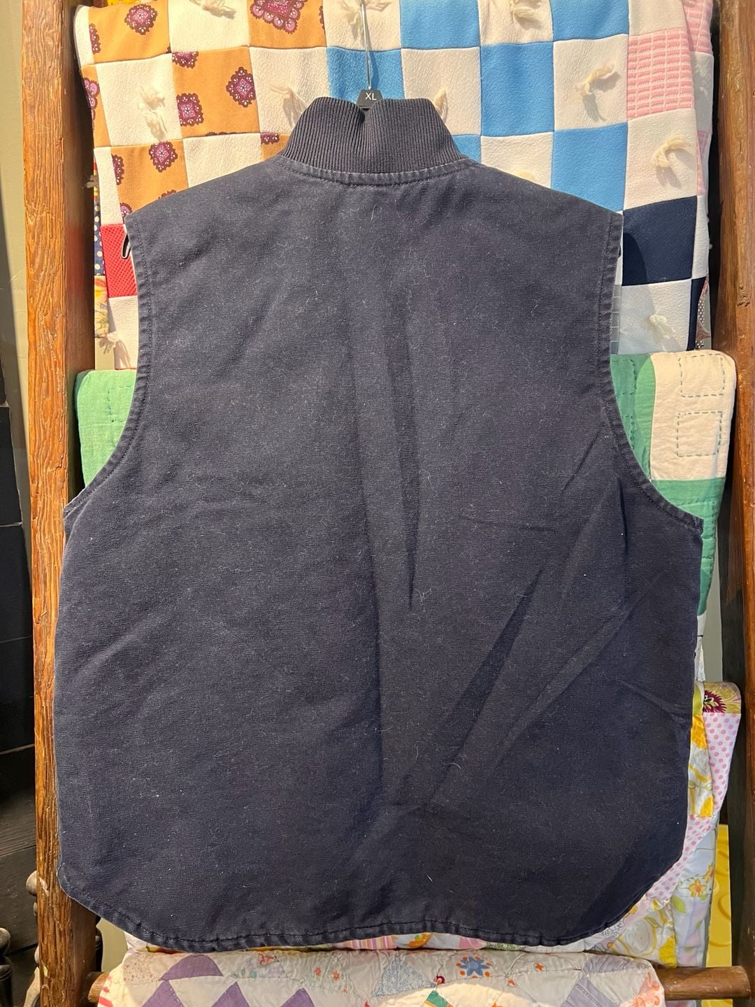 Vintage Carhartt West Virginia WVU Arctic Vest Size L Blue 4
