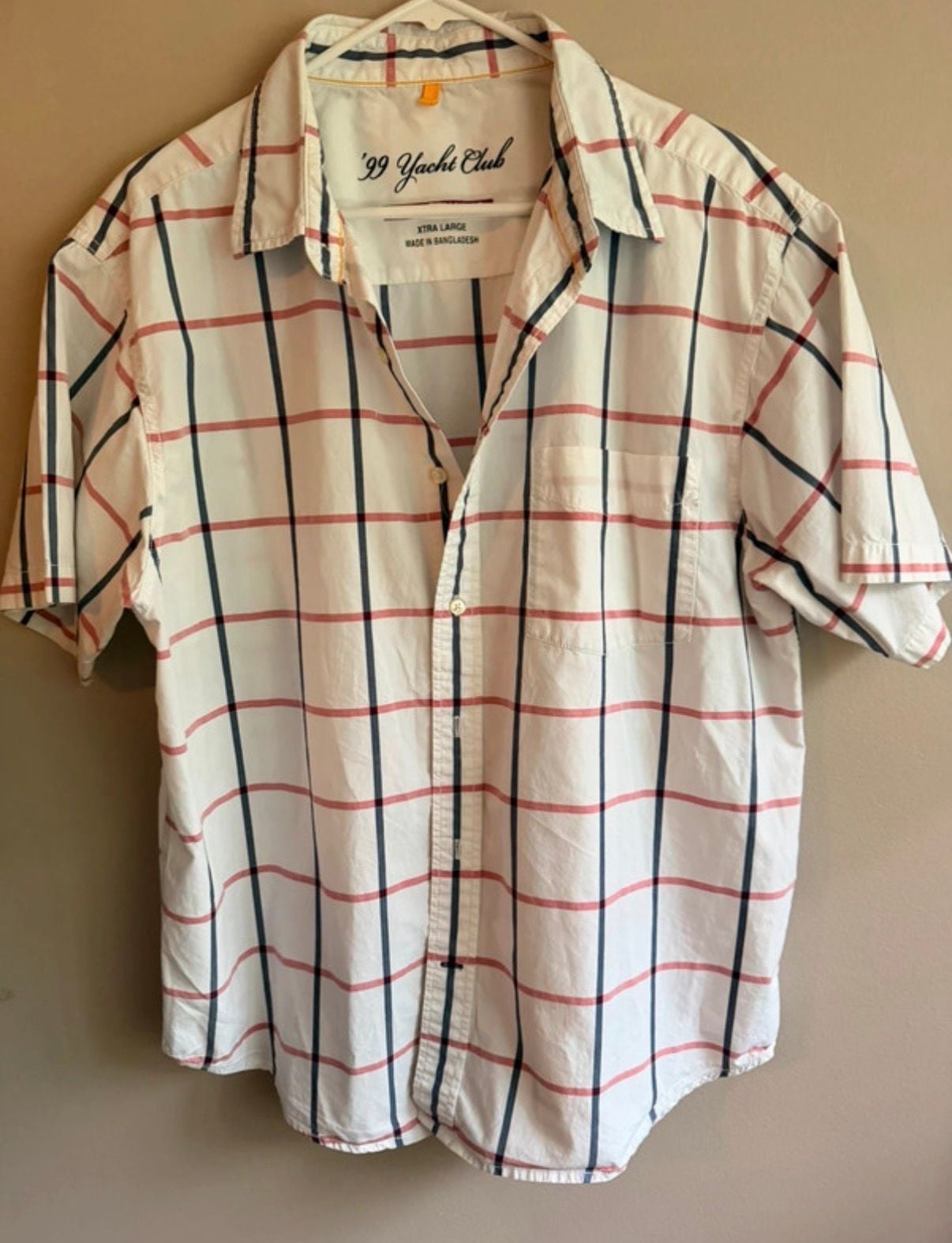 Nautica Jeans Co. Plaid Button Down Shirt Size XL White Plaid 2