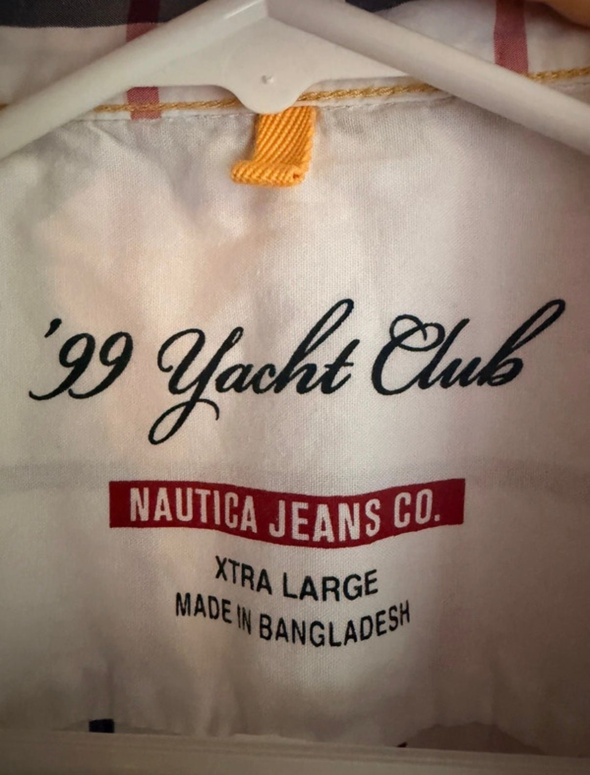 Nautica Jeans Co. Plaid Button Down Shirt Size XL White Plaid 4
