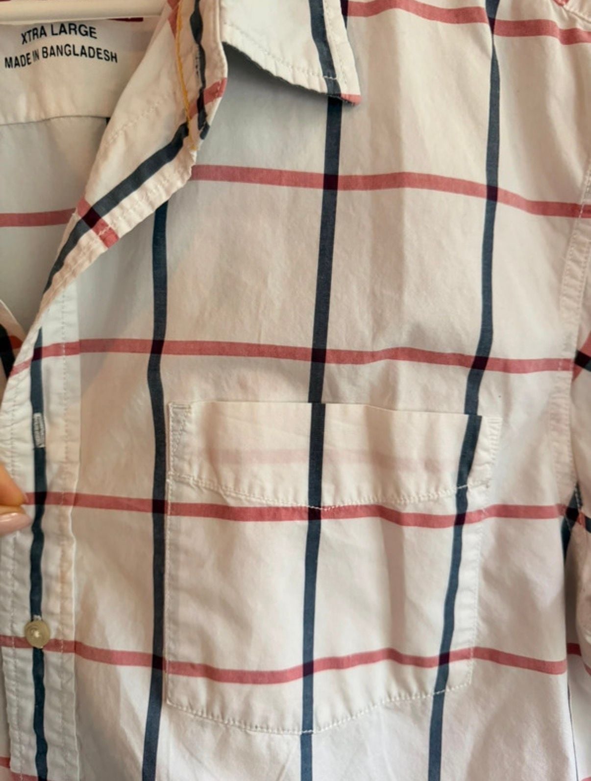 Nautica Jeans Co. Plaid Button Down Shirt Size XL White Plaid 5