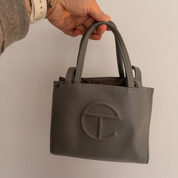 Telfar Small Grey Shopping Bag