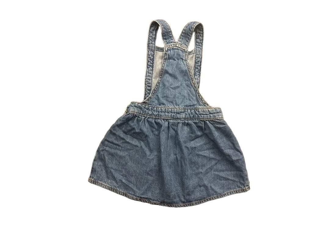 Gymboree Denim Skirt Overalls Size 4T Butterfly Embroidery 3