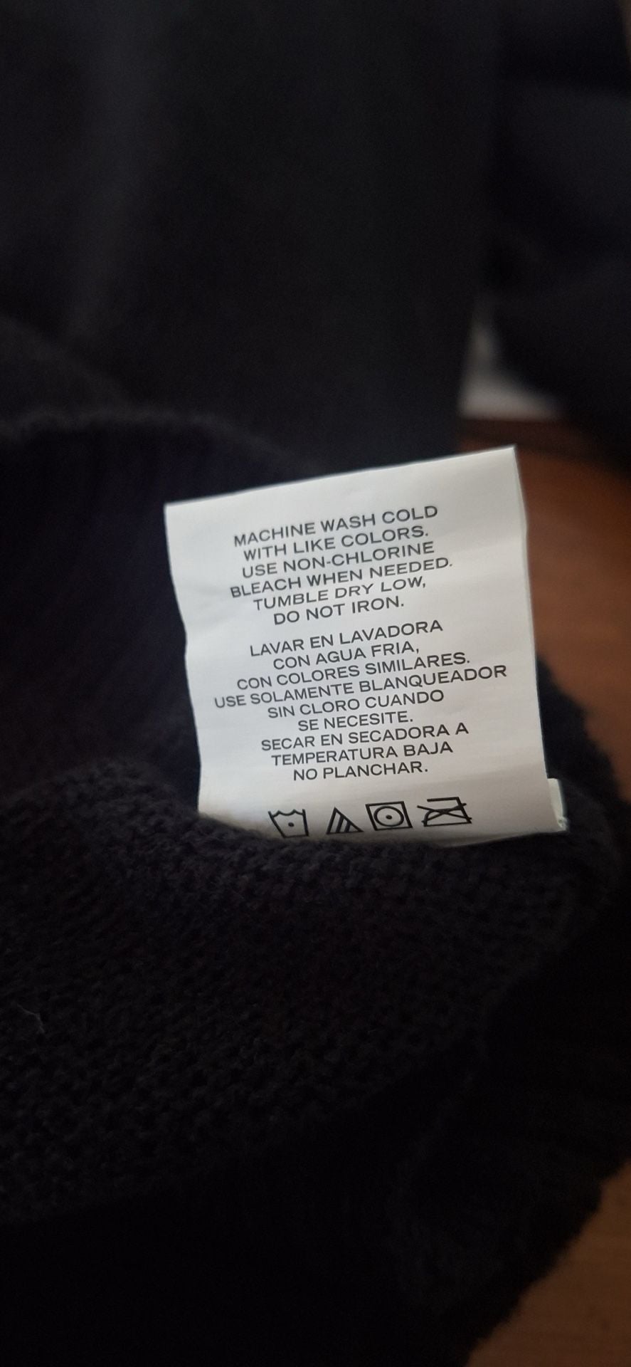Geoffrey Beene Shawl Collar Sweater Black Knit Button Pullover 12