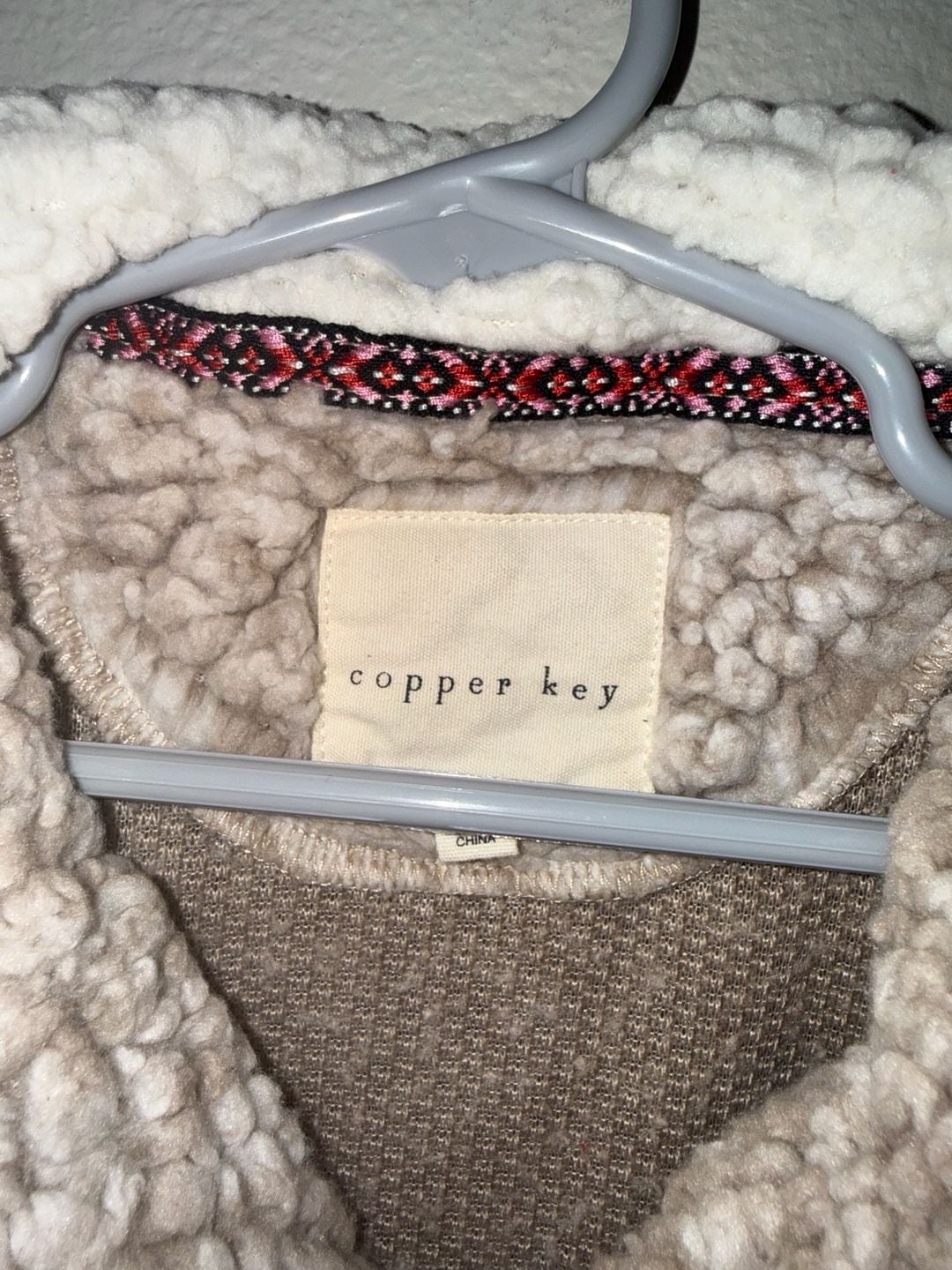 Size 4/5 Copper Key Sherpa Half Zip Pullover 3