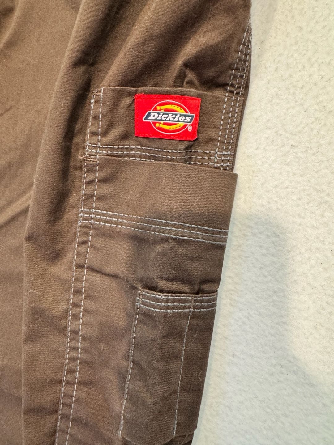 Dickies Gen Flex Women S Brown Cargo Scrub Pants Youtility Drawstring 6