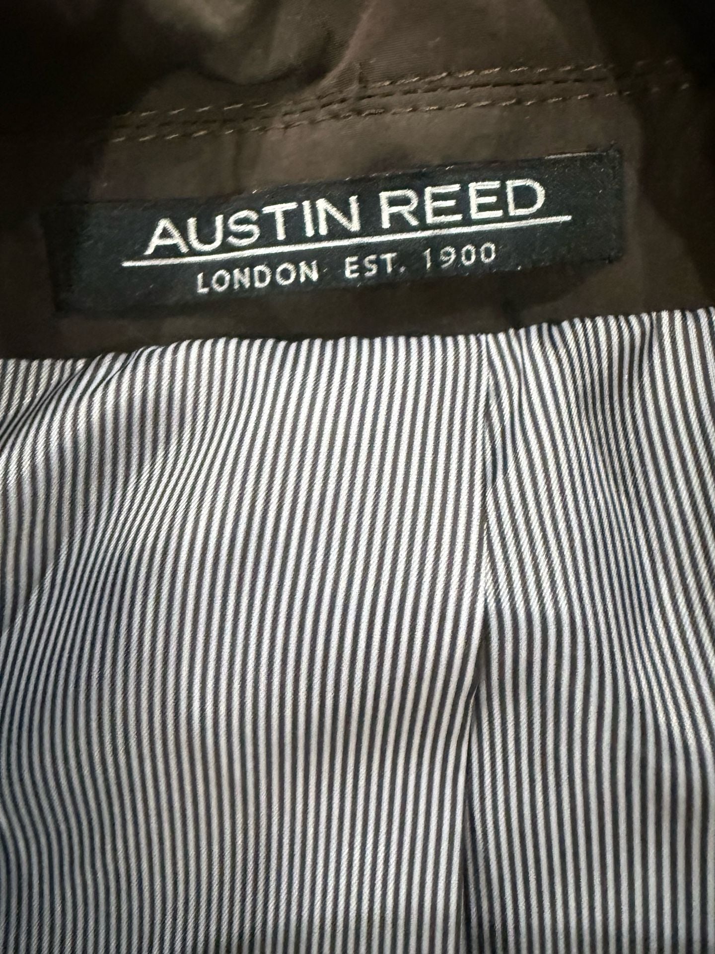 Austin Reed Brown Field Jacket Medium Stand Collar Quiet Luxury 6