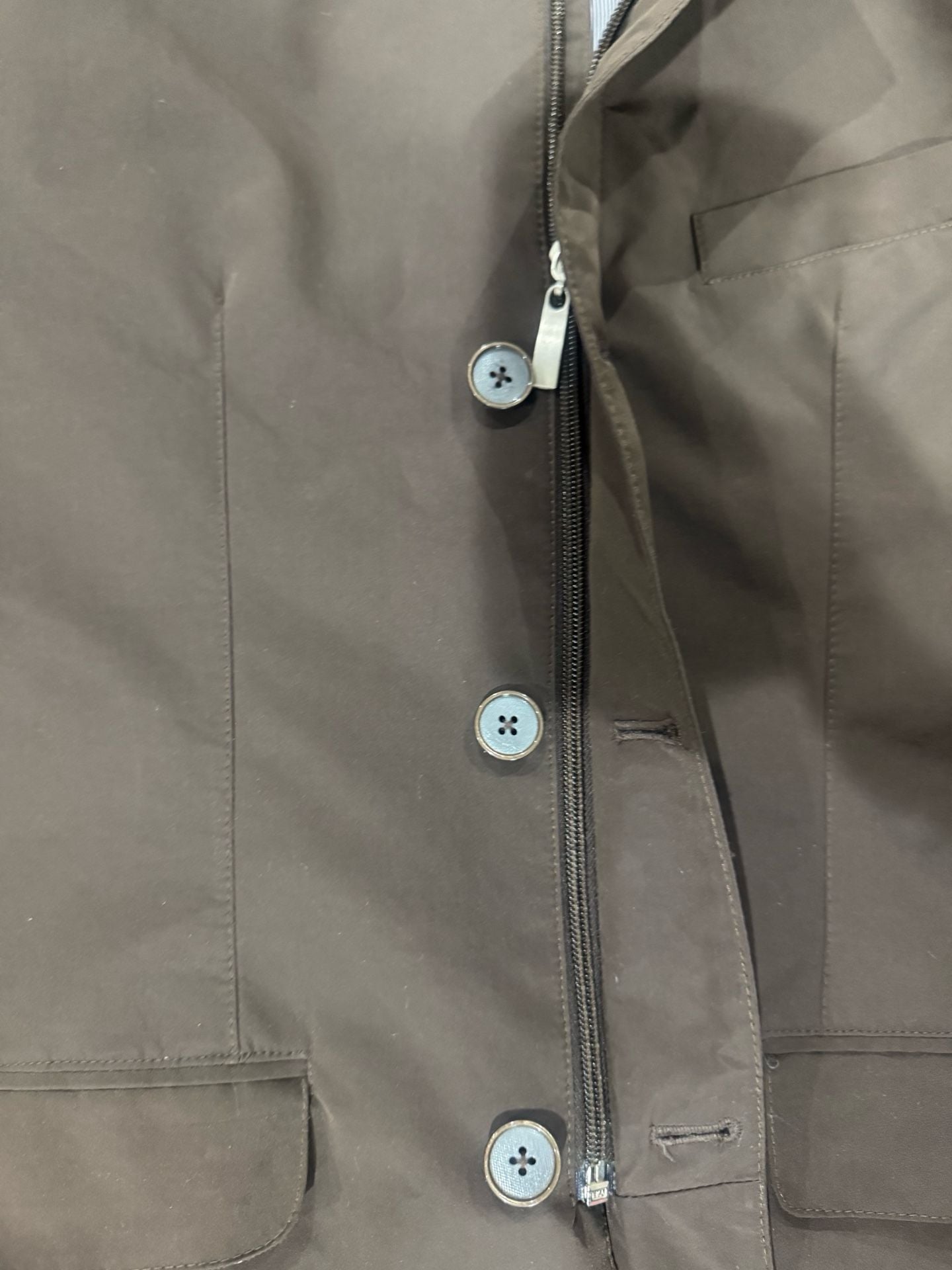 Austin Reed Brown Field Jacket Medium Stand Collar Quiet Luxury 10