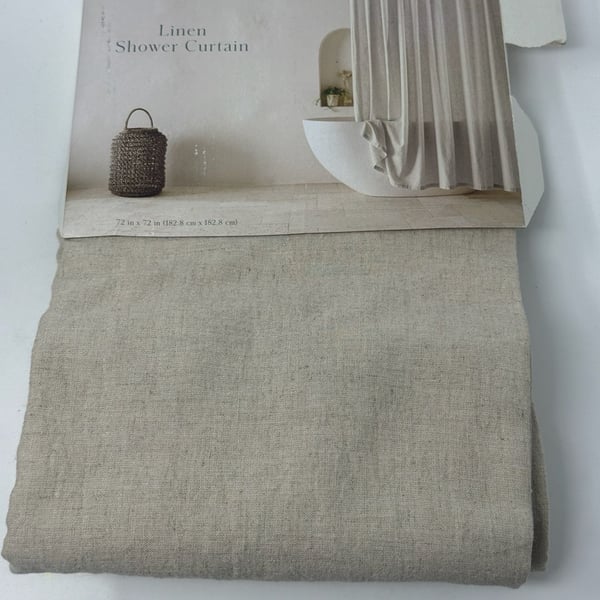 Casaluna Linen Shower Curtain Natural 72" x 72"