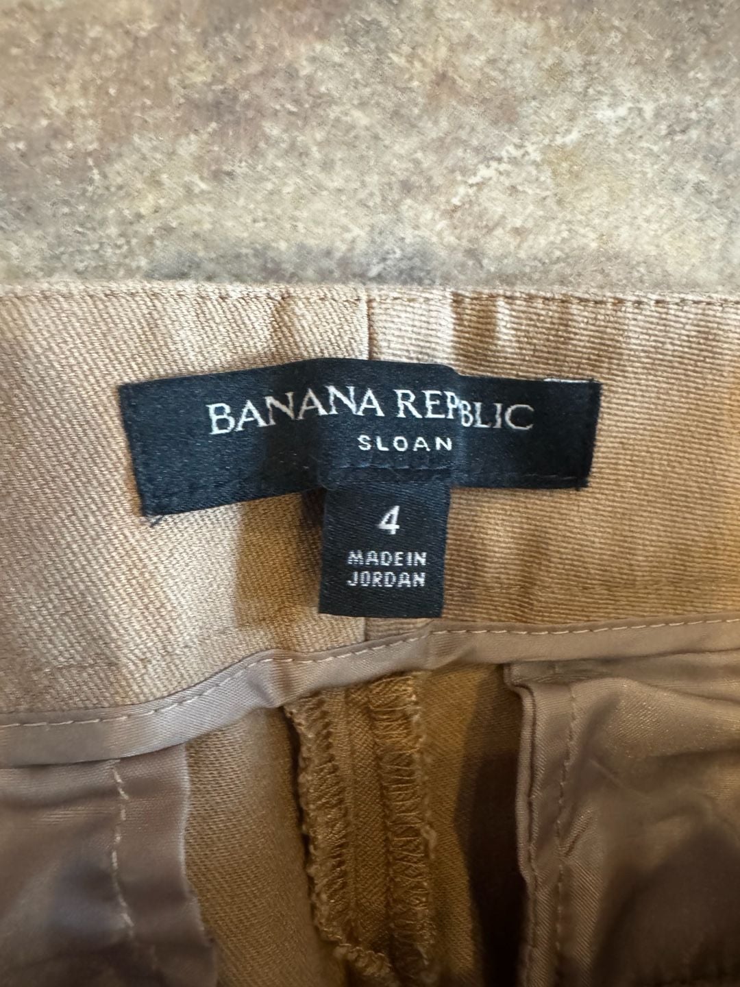 Banana Republic Sloan Pants Size 4 Lot Of 2 Plaid And Tan 2