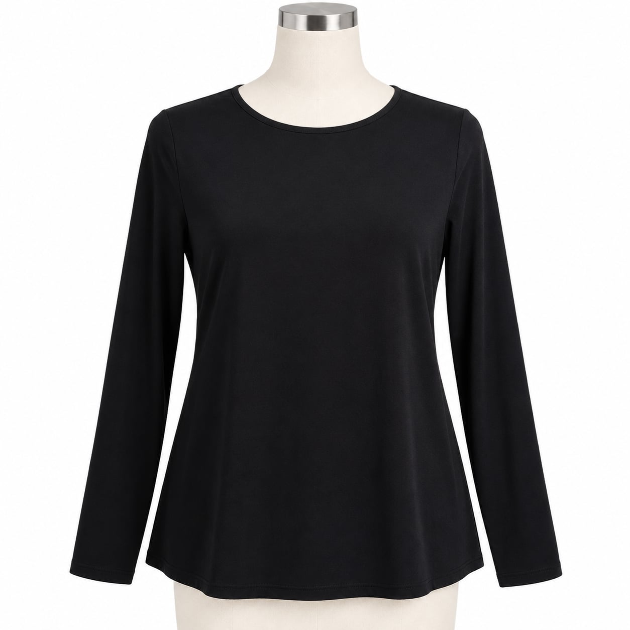 Pure Jill Women’s XL Black Pima Stretch Cotton Shirttail Tee Long Sleeve 2