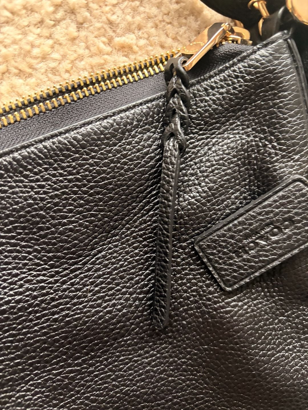 Coach Abby Duffle Pebbled Leather Crossbody Bag Black 4