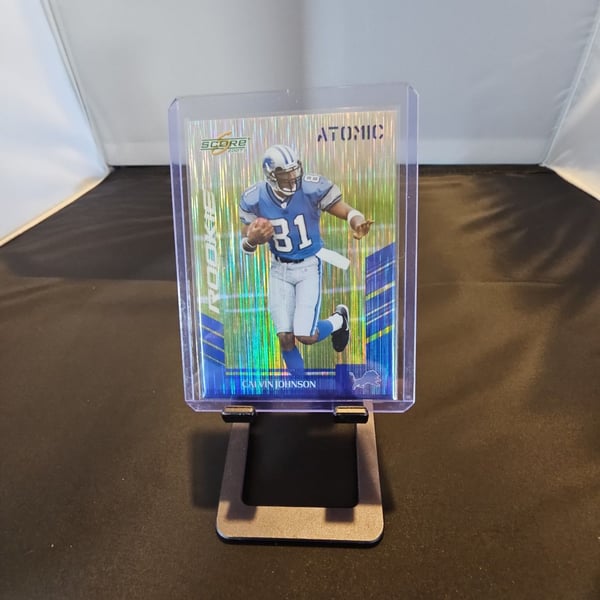 Score 2007 Calvin Johnson Rookie Card #351 Atomic Holographic