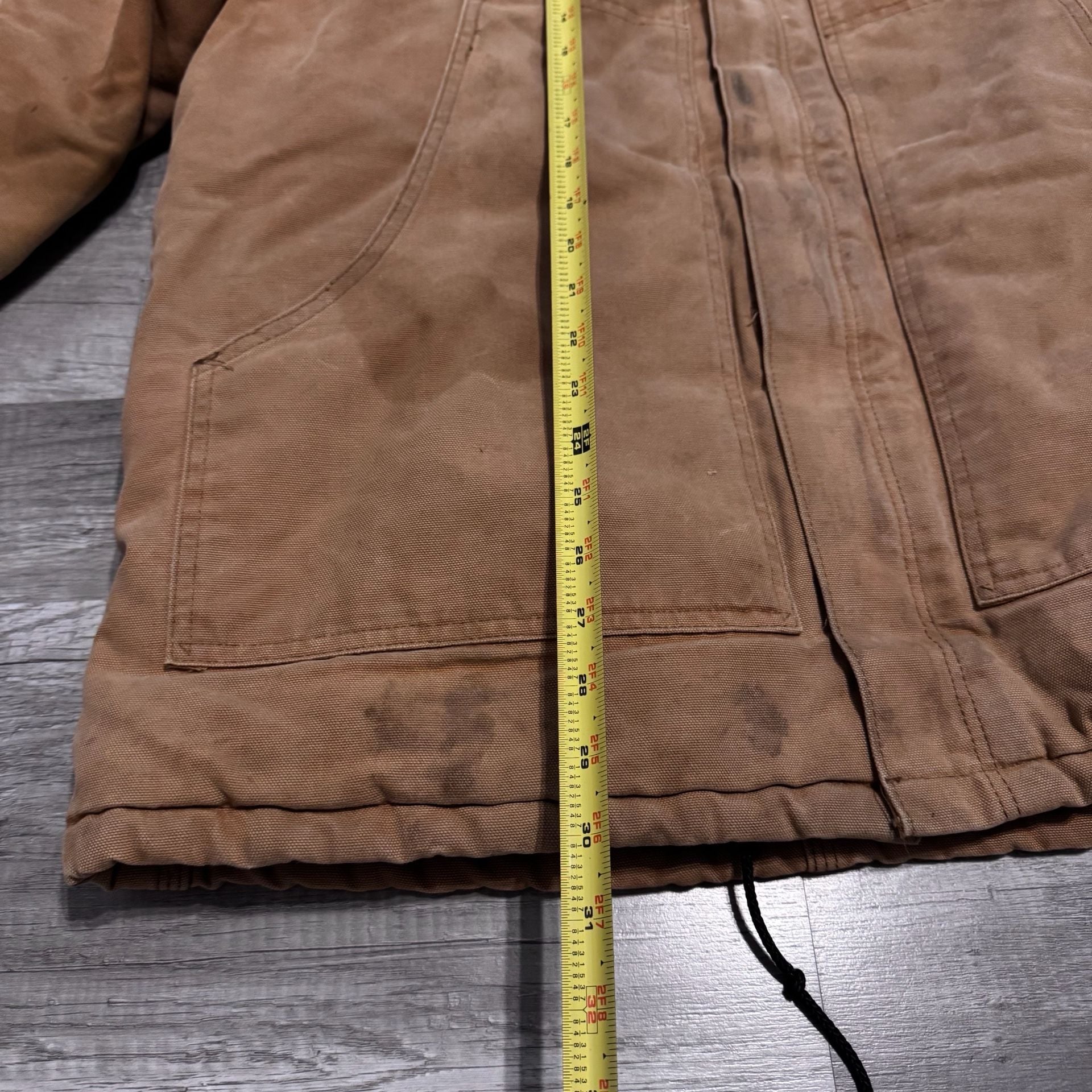 Vintage Carhartt Brown Canvas Work Jacket with Corduroy Collar 5