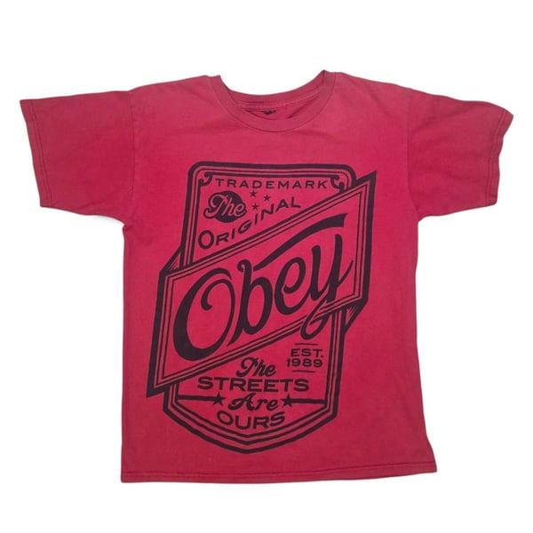 Obey The Streets Are Ours Red Graphic T-Shirt